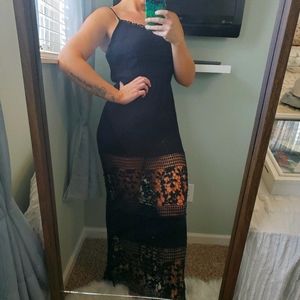 Long black maxi dress
